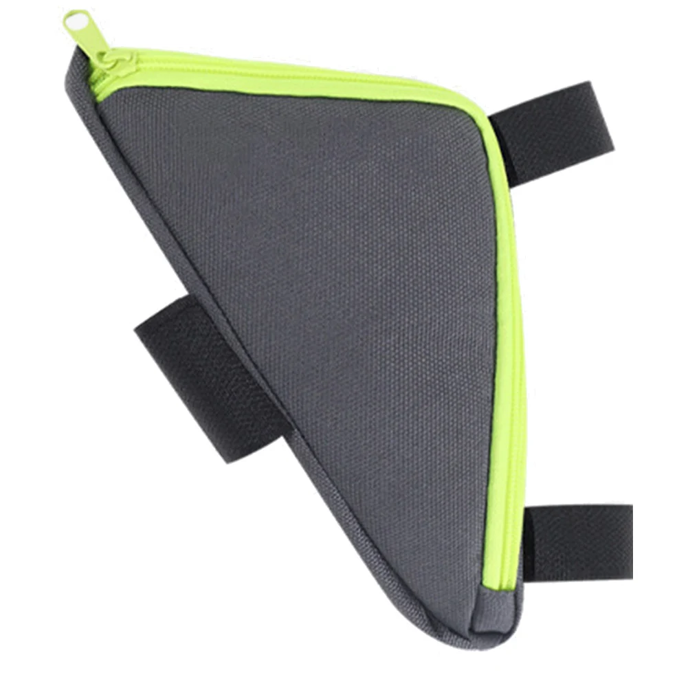 Bicycle Travel Accessory Grey Green Triangle Frame Bag Tool Storage Bag Fits Triangle Space Lightweight Design