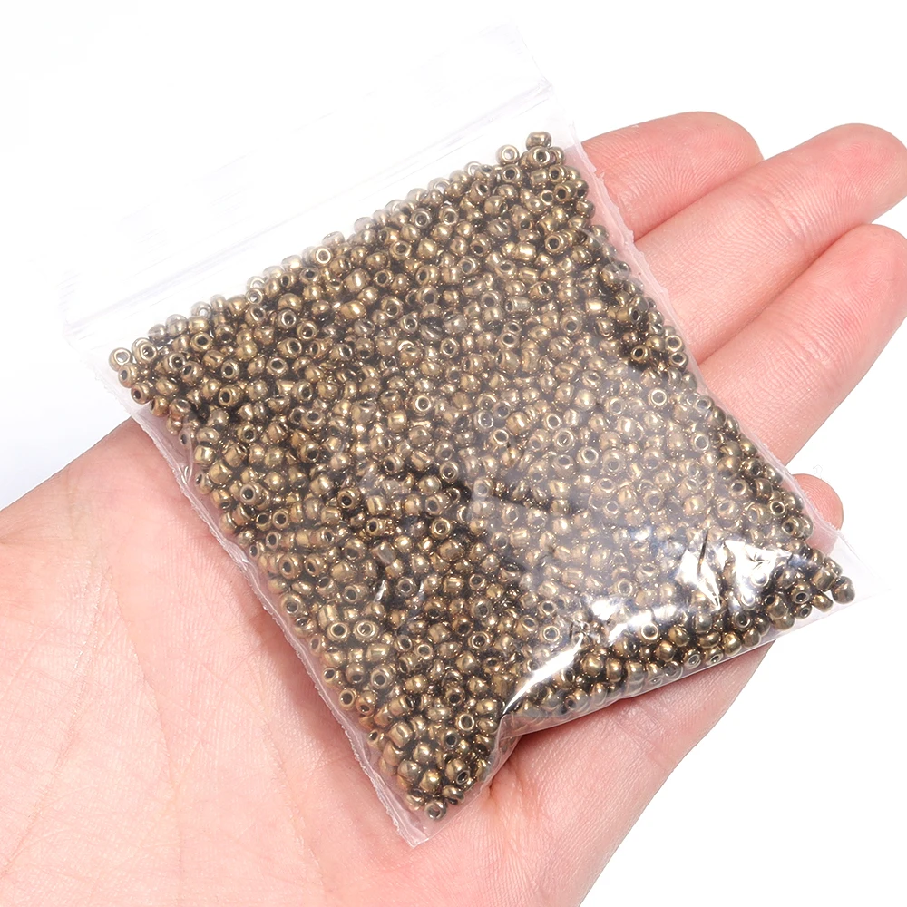 Apx 2800pcs 2.5mm Deep Color Czech Glass Beads Charms Seed Beads Kralen Glass Spacer Beads for Jewelry DIY Making Bracelet