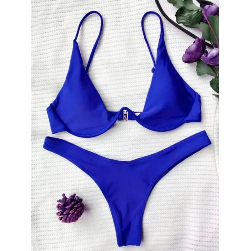 Costume da bagno push up bikini diviso donna sexy triangolo taglio alto perizoma bikini set estate 2025 nuovo costume da bagno per vacanze al mare 2 pezzi