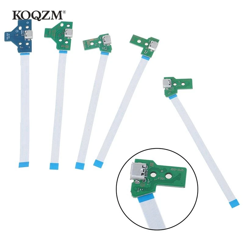 1pc USB Charging Port Socket Circuit Board For 12Pin JDS 011 030 040 055 14Pin 001 Connector For PS4 Controller