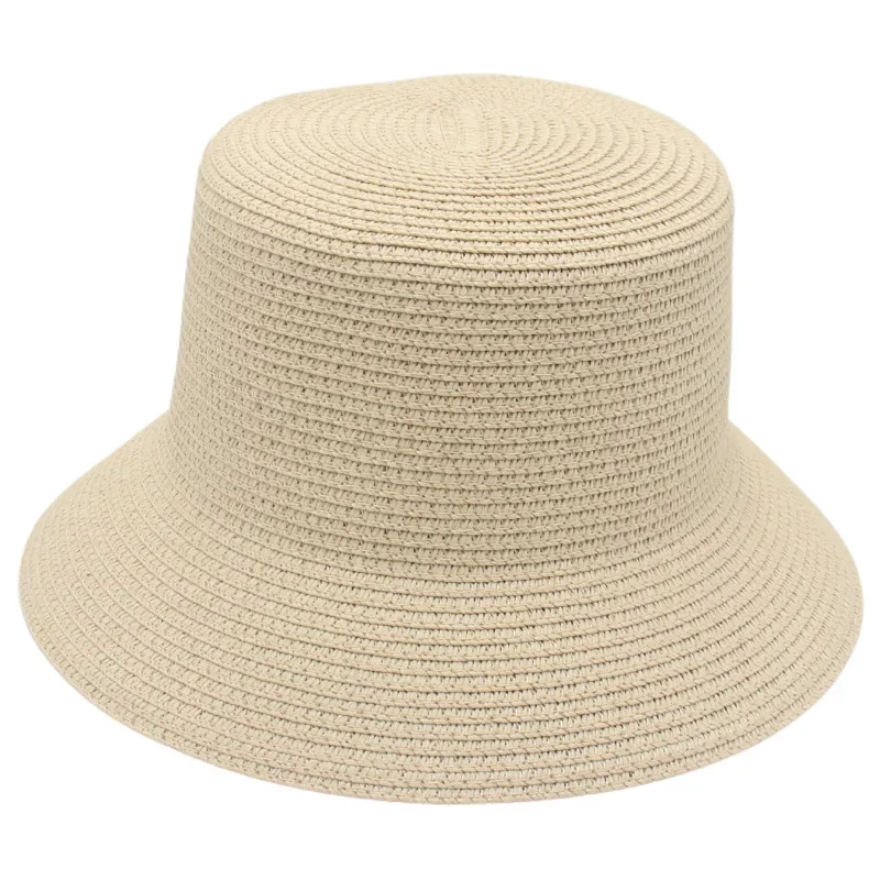 Flat Straw Hats Solid Color Caps Ladies Hat Summer Sun Openwork Handwoven Straw Cap Ethnic For Women Men Japanese Style DIY