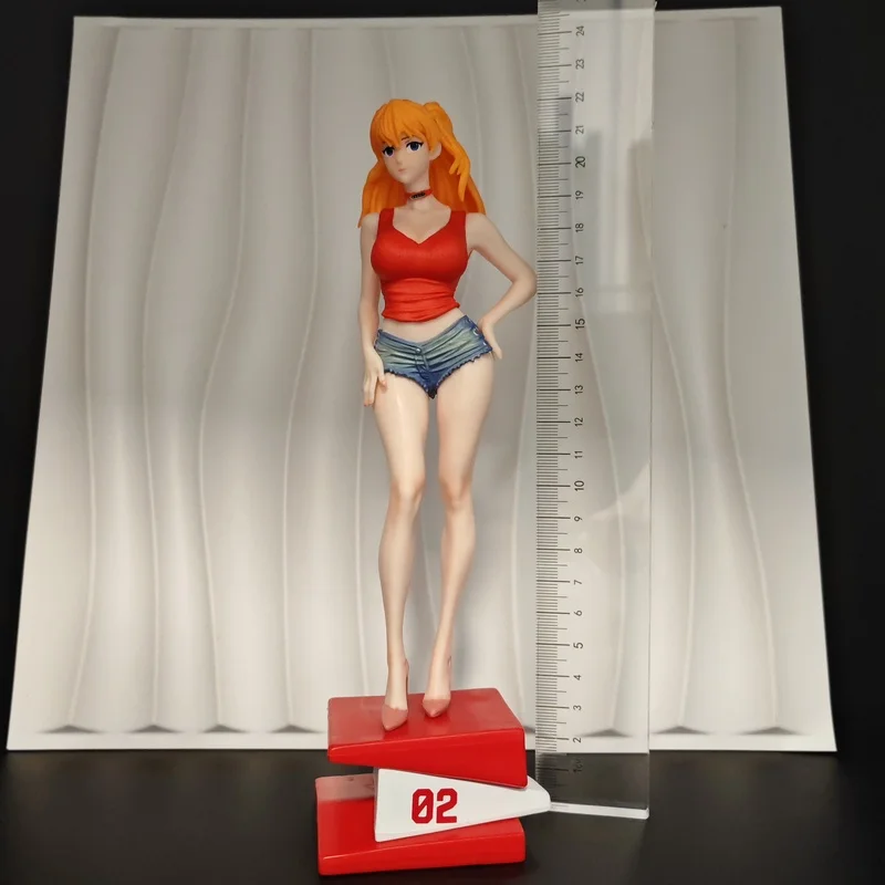 22CM Anime-Figur Asuka Langley Soryu GK PVC-Modell Statue Sammlerstück Schreibtisch-Dekoration Überraschungsgeschenk für Anime-Fans