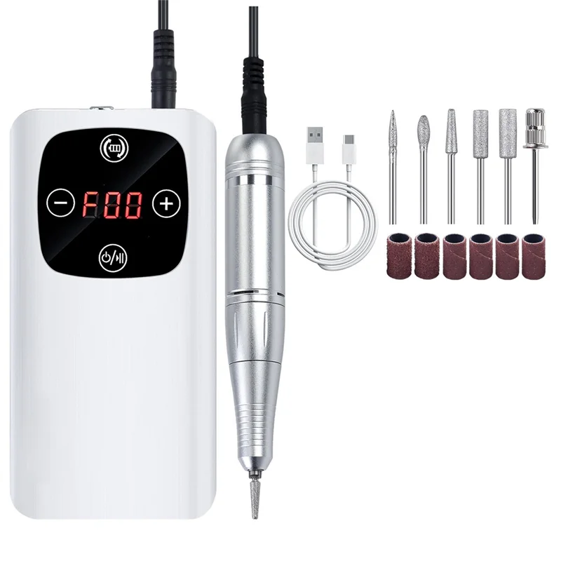 

ABSS-Nail Lamp V3 Grinder 2-In-1 45000 High Speed Nail Polisher Nail Salon Nail Baking Lamp