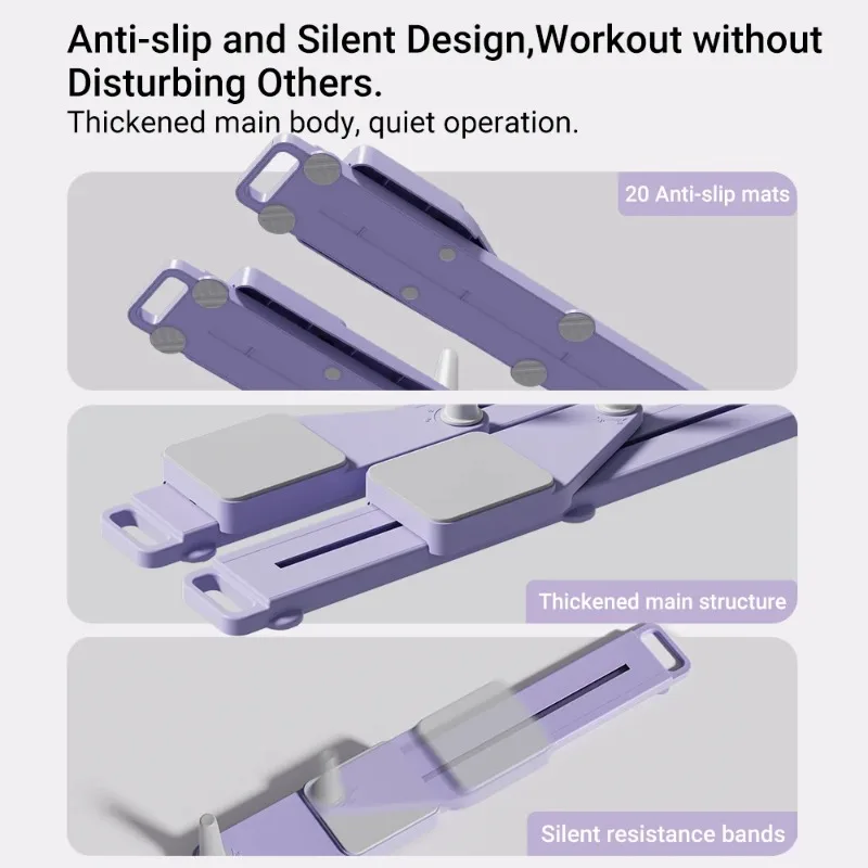 

2-in-1 Abs & Ski Board - Portable Core/Leg Trainer, Split Pilates-Reformer for Home Gym, Lightweight Full-Body Fitness