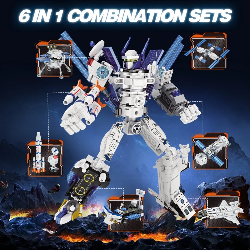 

Space Robot Mech Building Blocks Robot Building Kits Mecha Building Block Sets for kids and Adults Birthday Gifts