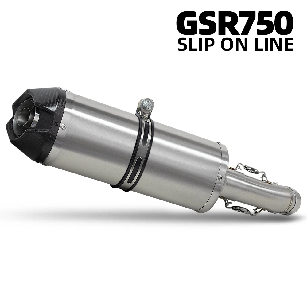 

Motorcycle Exhaust Slip on Line muffler For Suzuki GSR750 GSR 750 BK750 2011-2022 moto exhaust mid link pipe racing accessories