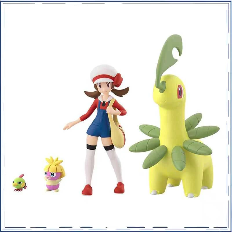 

BANDAI Anime Pokemon Lyra Bayleef Natu Smoochum Gifts for Children or Collection Genuine Action Figure Model Toys