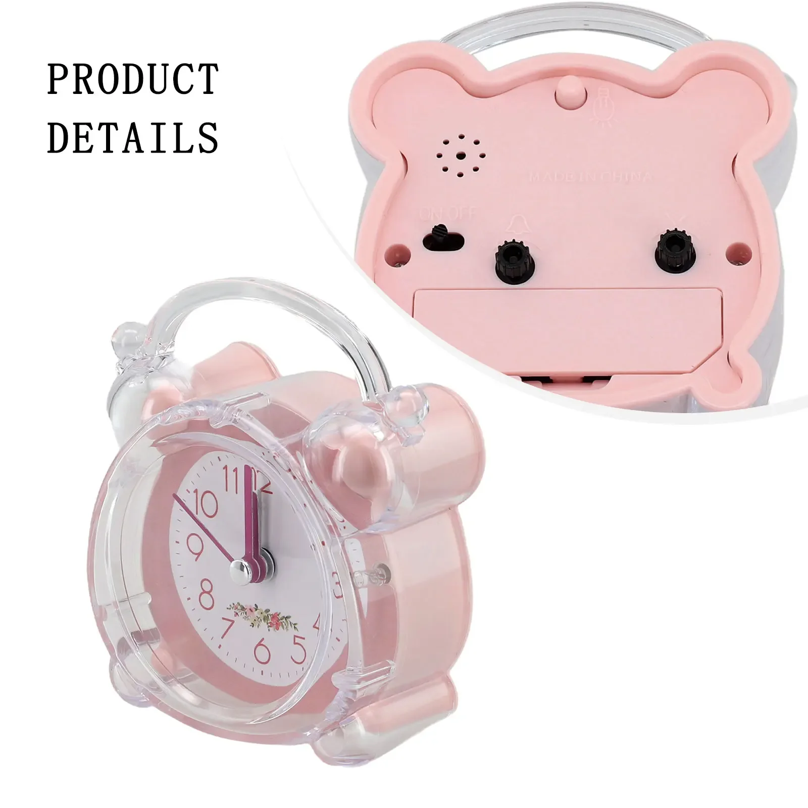 Digital Alarm Clock Bedside Small Silent No Tick Alarm Clock Quartz Battery Operated Wake Up Clocks Home Table Desk Decoration