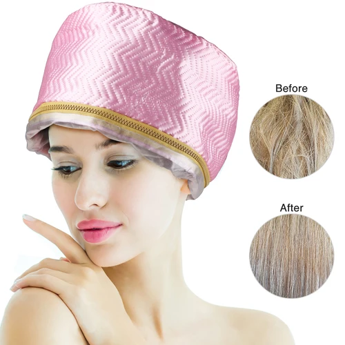 Imagen 2 del producto Gorro de vapor para el cabello, gorro eléctrico con calefacción para el cabello, gorro de tratamiento térmico, gorro impermeable con autocalentamiento, SPA, cuidado nutritivo del peinado
