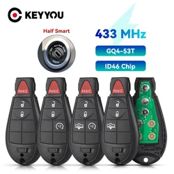 KEYYOU 433Mhz GQ4-53T Half Smart Remote Car Key For Dodge RAM 1500 2500 3500 4500 2013 - 2018 3/4/5 Buttons