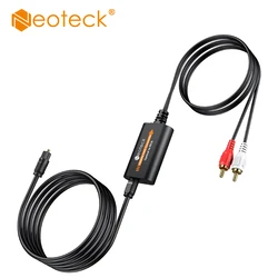 Neoteck 192kHz DAC SPDIF To RCA Digital To Analog Audio Converter Optical Toslink To RCA Audio Adapter Built-in Audio Amp Chip