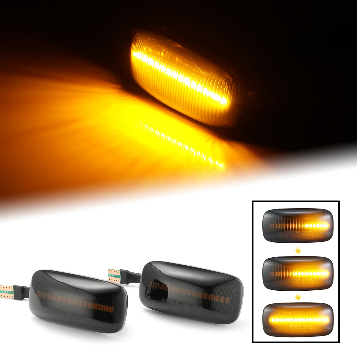 Pair Dynamic LED Turn Signal Lamp Side Marker Light Blinker For Nissan Almera N15 1995-2000 Maxima 1995-2000 Car Styling