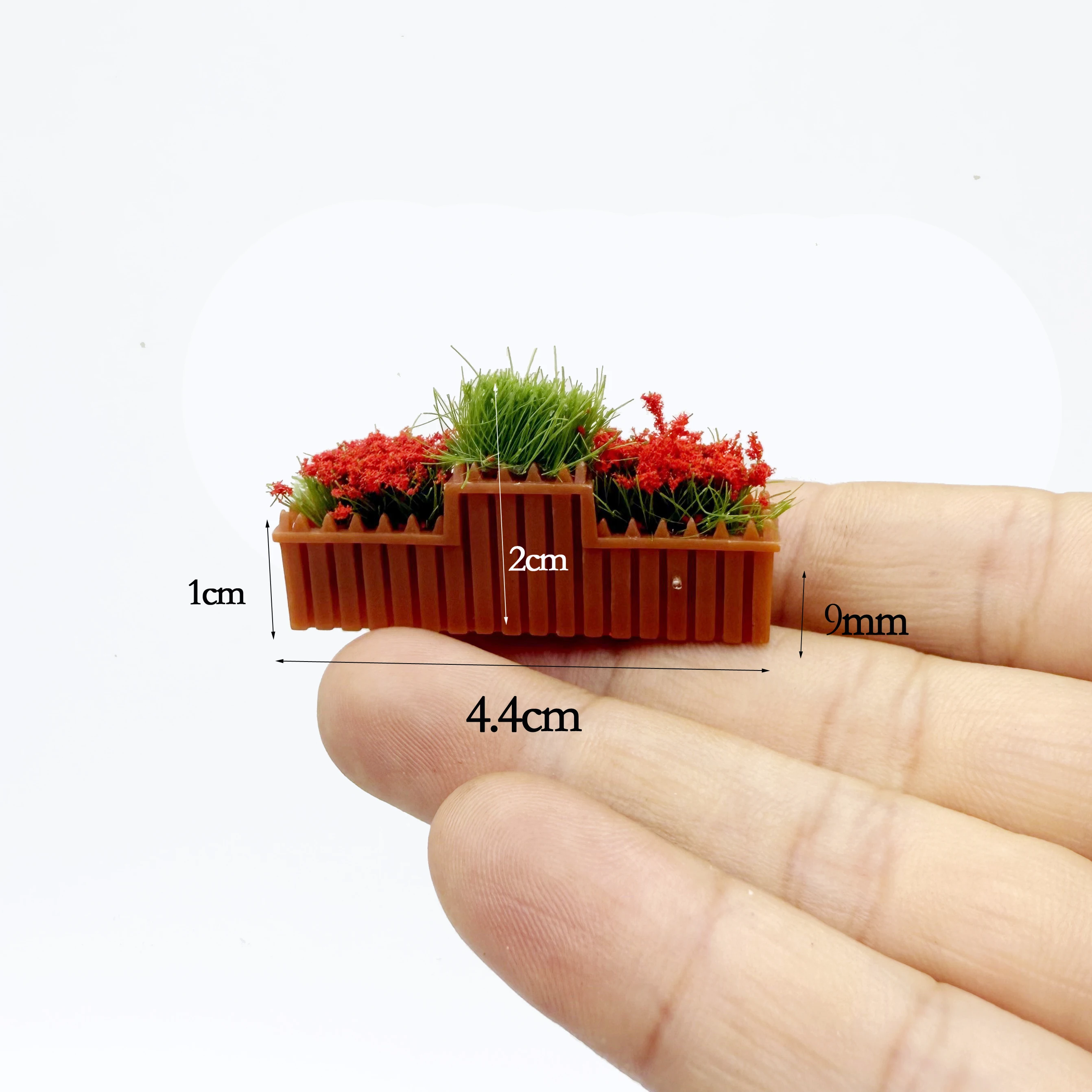 2 pezzi Simulazione città strada letto di fiori modello giardino edificio materiale greening layout paesaggio treno decorazione stradale ferroviario