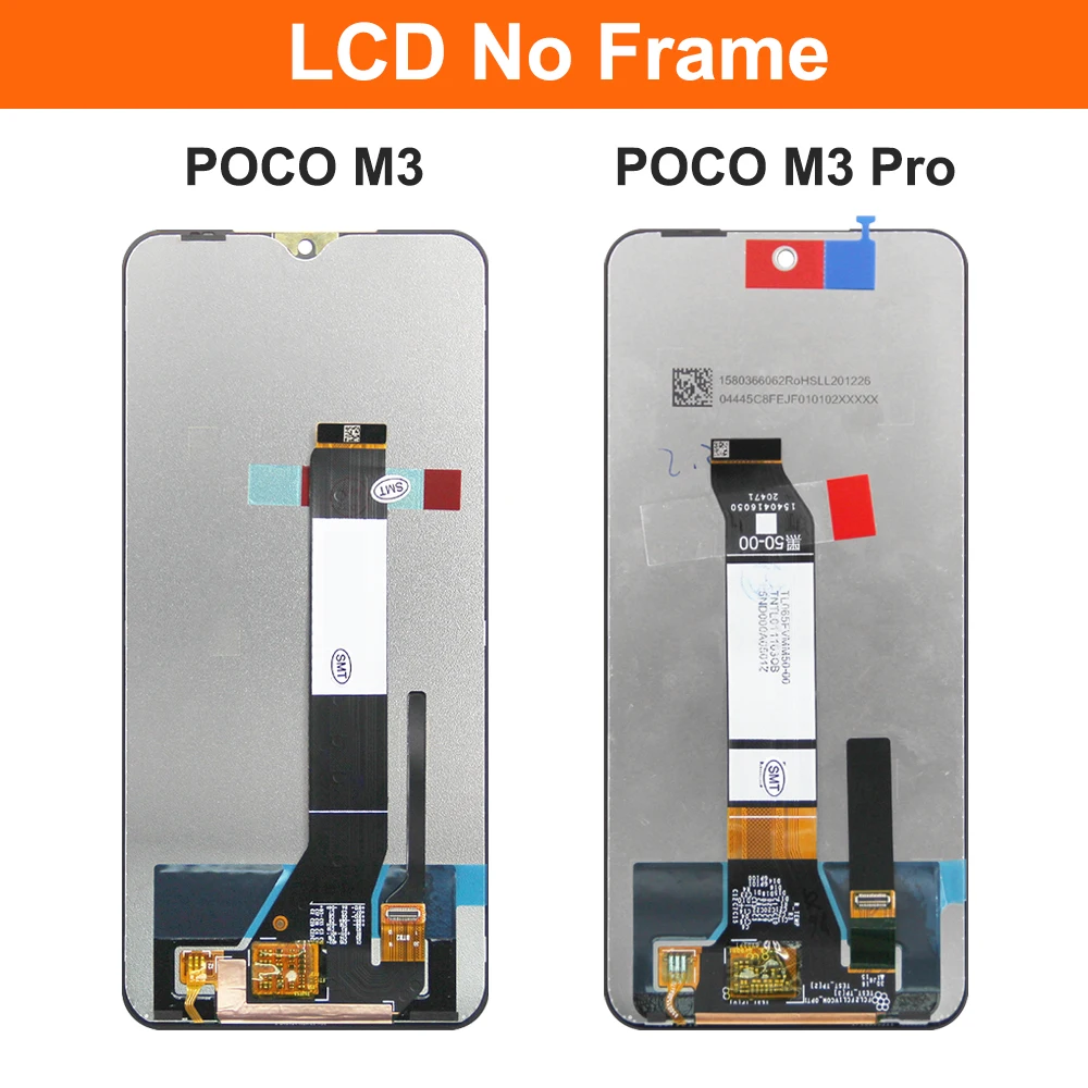 6.53 \'\'Per Xiaomi Poco M3 Display LCD Touch Panel Digitizer Per Poco M3 Pro LCD M2010J19CG M2010J19CT Display