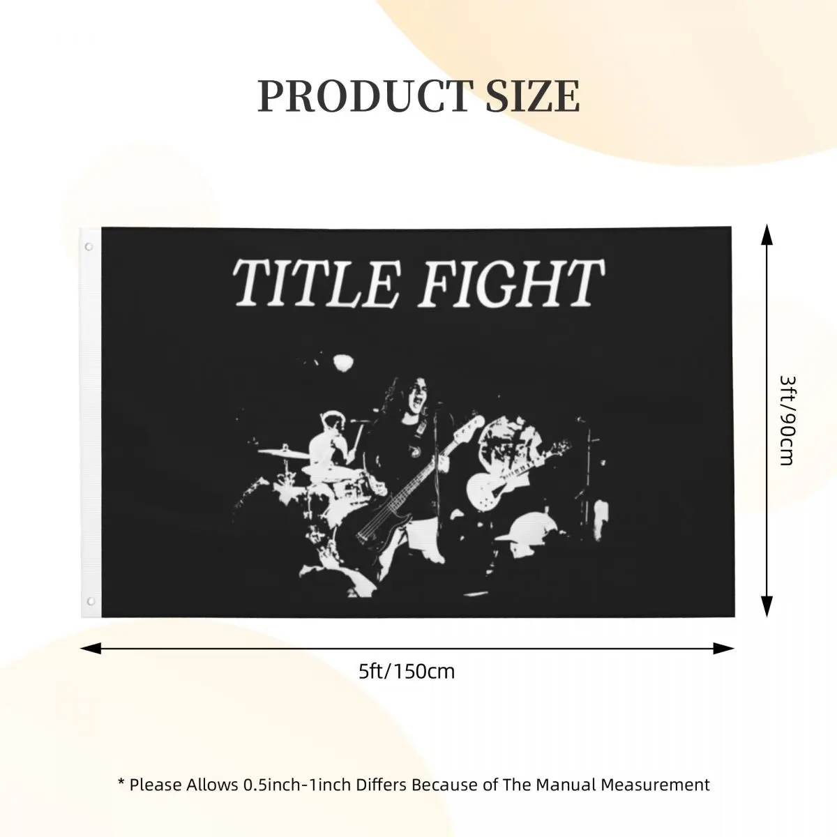 Title Fight Flag Decor 3x5FTModern Indoor Fade Resistant Flowy