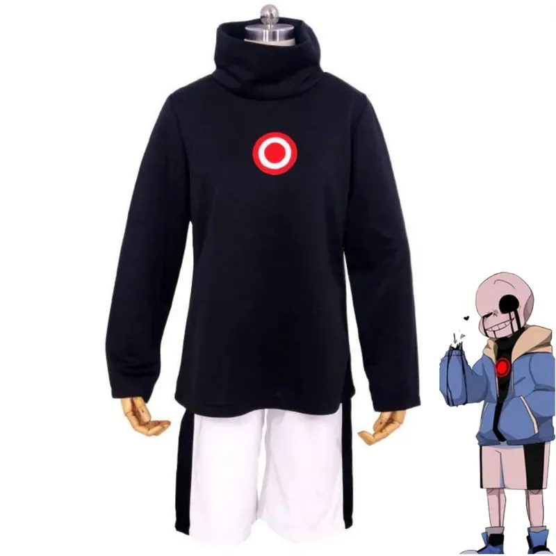 

Аниме игра Undertale Killer Sans Косплей Костюм Papyrus Killer Horror Dust Frisk Chara черные толстовки пуловер мужской повседневный костюм
