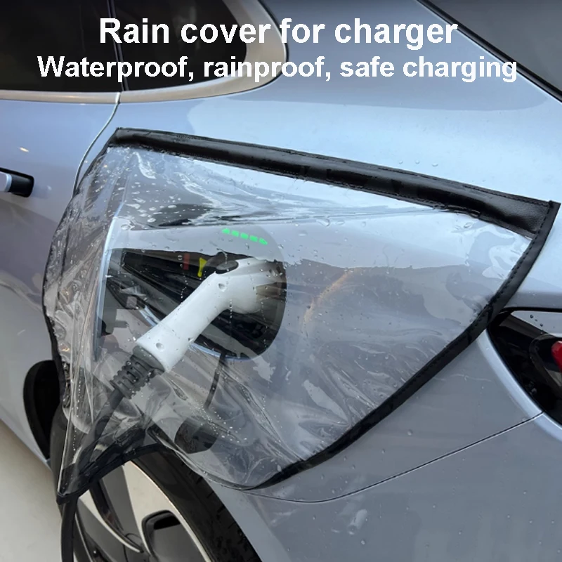 غطاء مقاوم للمطر لمنفذ الشحن لسيارة Volkswagen VW ID.3/ID.4/ID.5/ID.7/Q6 ملحق حماية مضاد للتسرب للسيارة e-tron #3