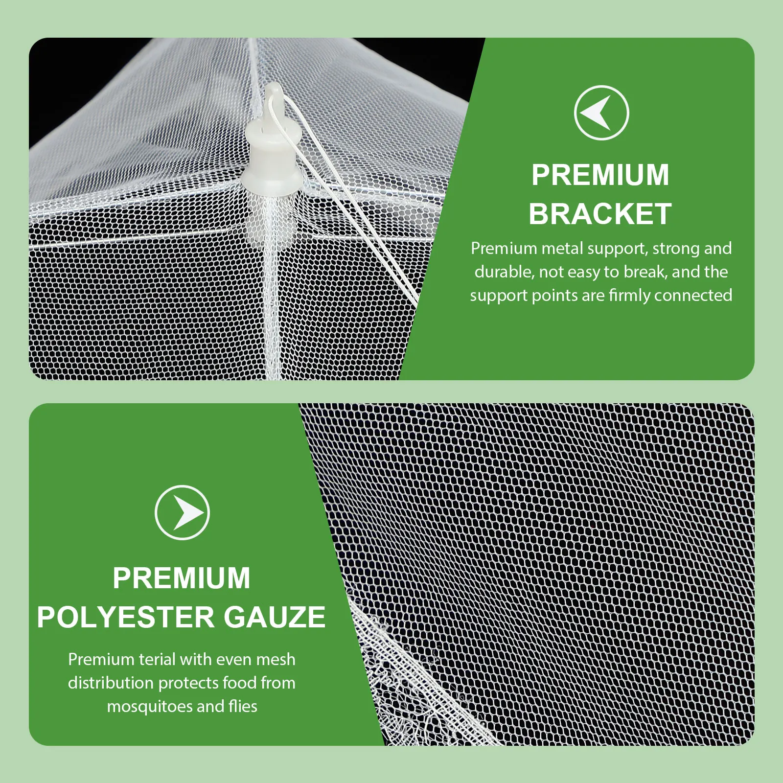 

4 Pcs Anti-mosquito and Fly Mesh Cover Food Net Outdoor Covers Dish Tent Folding