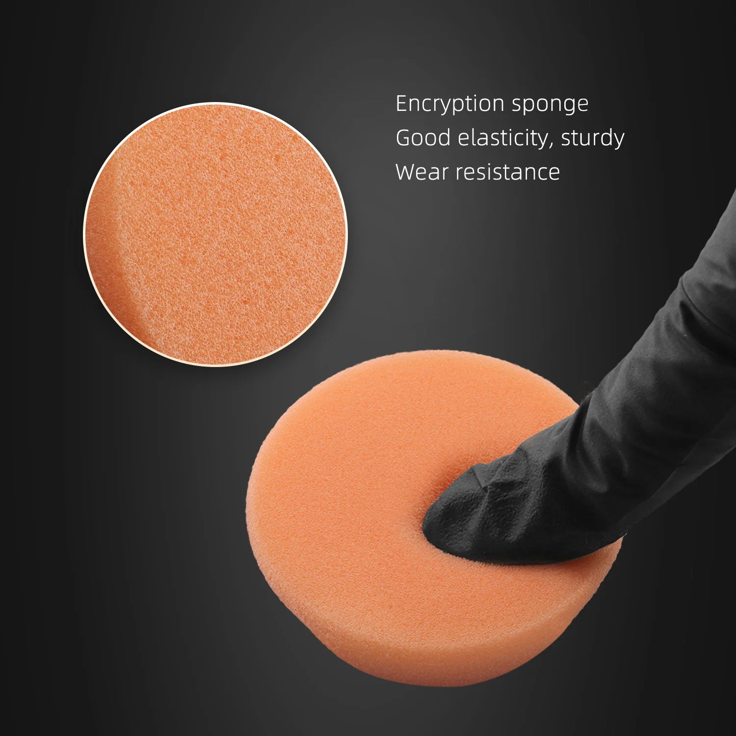 SPTA 1/2 بوصة برتقالي ثقيل على شكل حرف T ألواح تلميع تفاصيل السيارة منصات تلميع صغيرة لسيارة الملمع الحفر الكهربائية #4