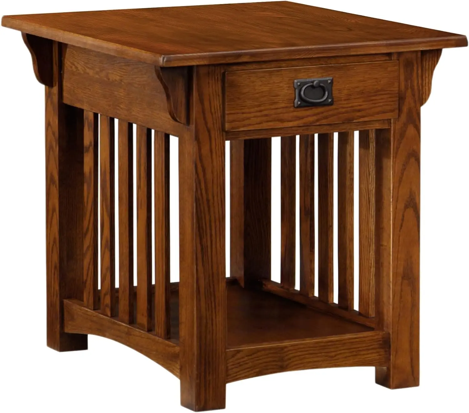 

Leick Home 8207 Mission Impeccable End Table with Drawer, Made with Solid Wood, Side Table for Living Room,