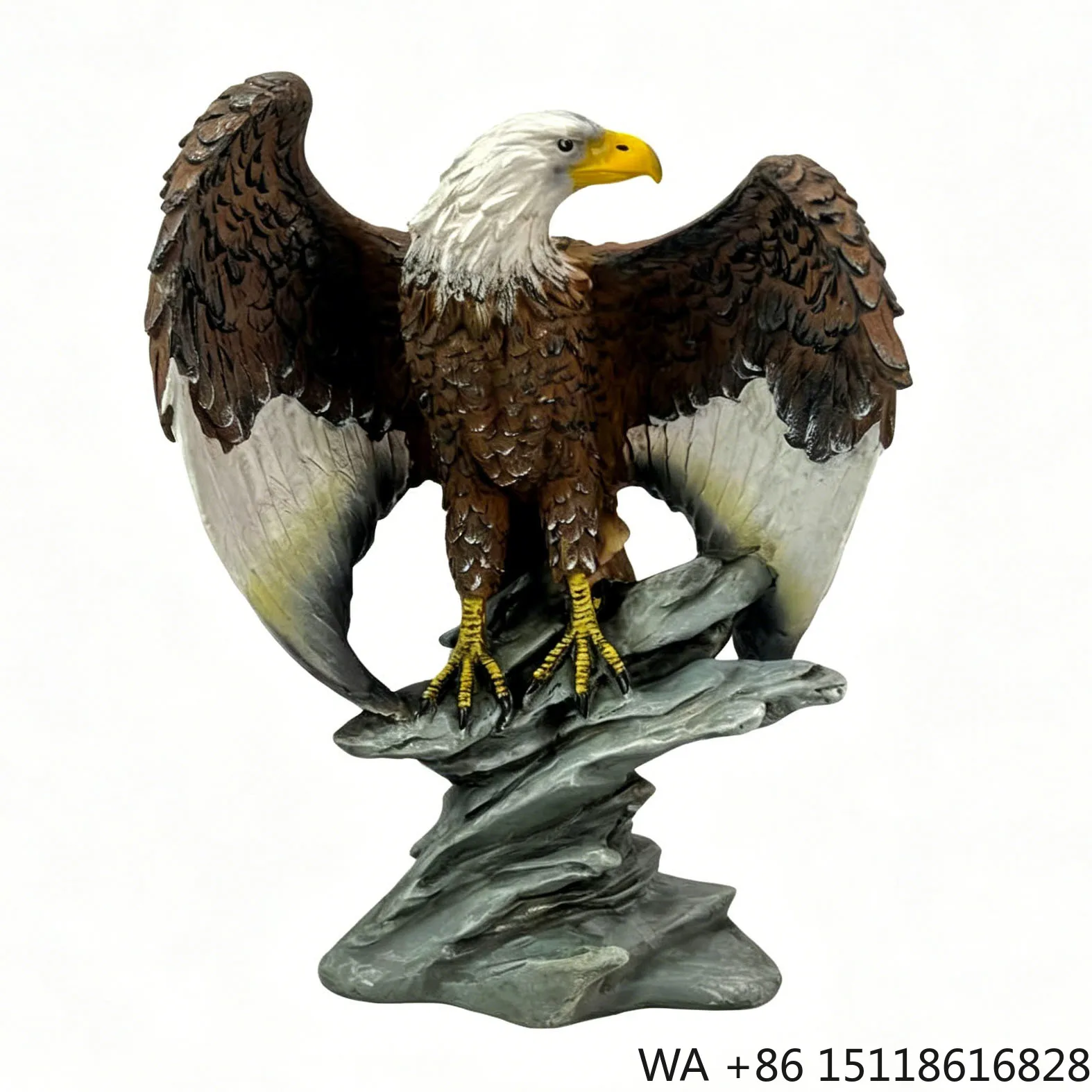 Resin Art Deco Eagle Statue Home Decorative Knick-Knack for Anniversary