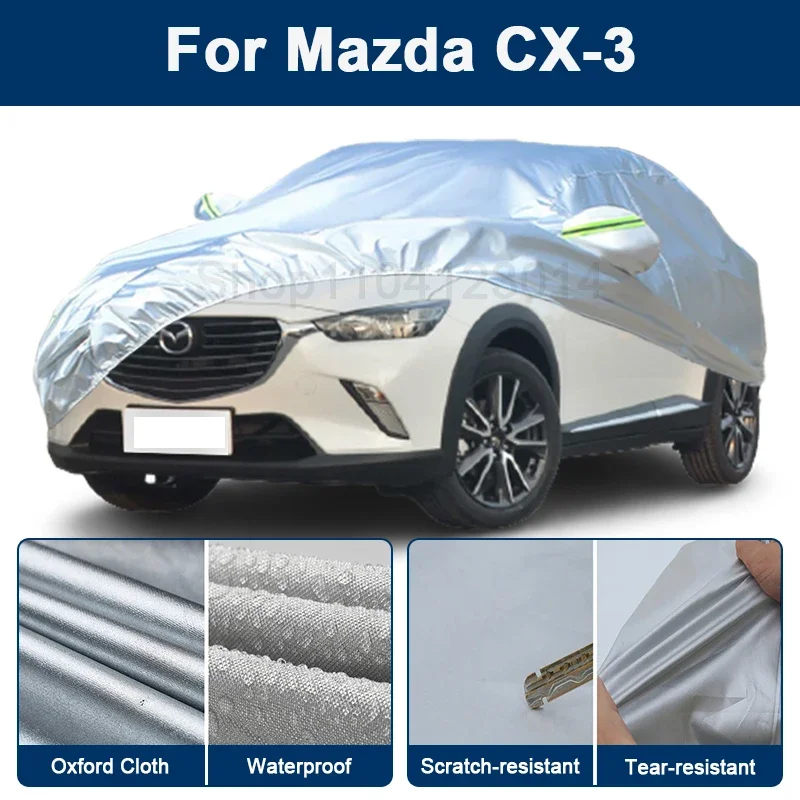 

Outdoor Full Car Cover For Mazda CX-3 with Reflective Strips Waterproof Snowproof Dustproof UV Protection Exterior Accessories