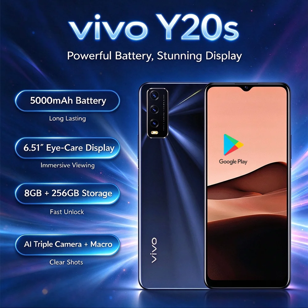 VIVO Y20s Unlocked 4G LTE Android Mobile Phone 2026 New Global Version 6.51