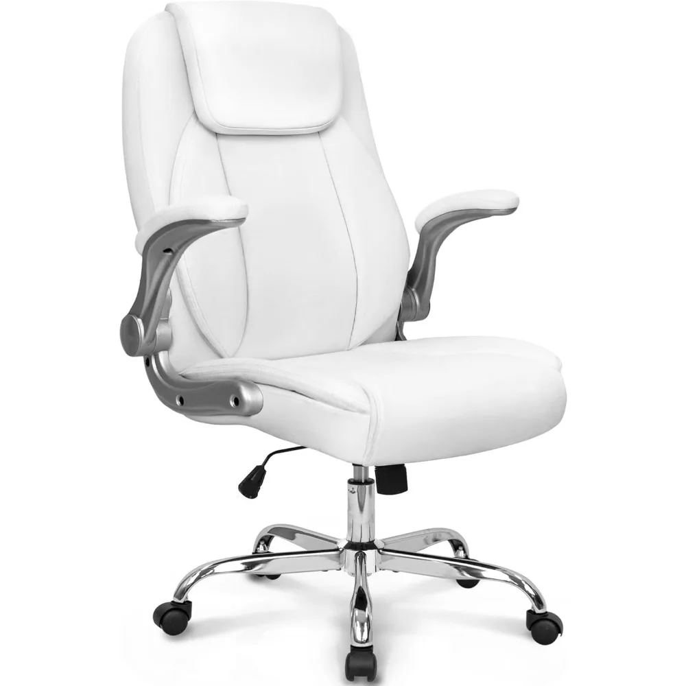 

Ergonomic Office Desk Gaming Computer Chair Executive High Back Support Flip-up Arms Adjustable Height Swivel Rolling