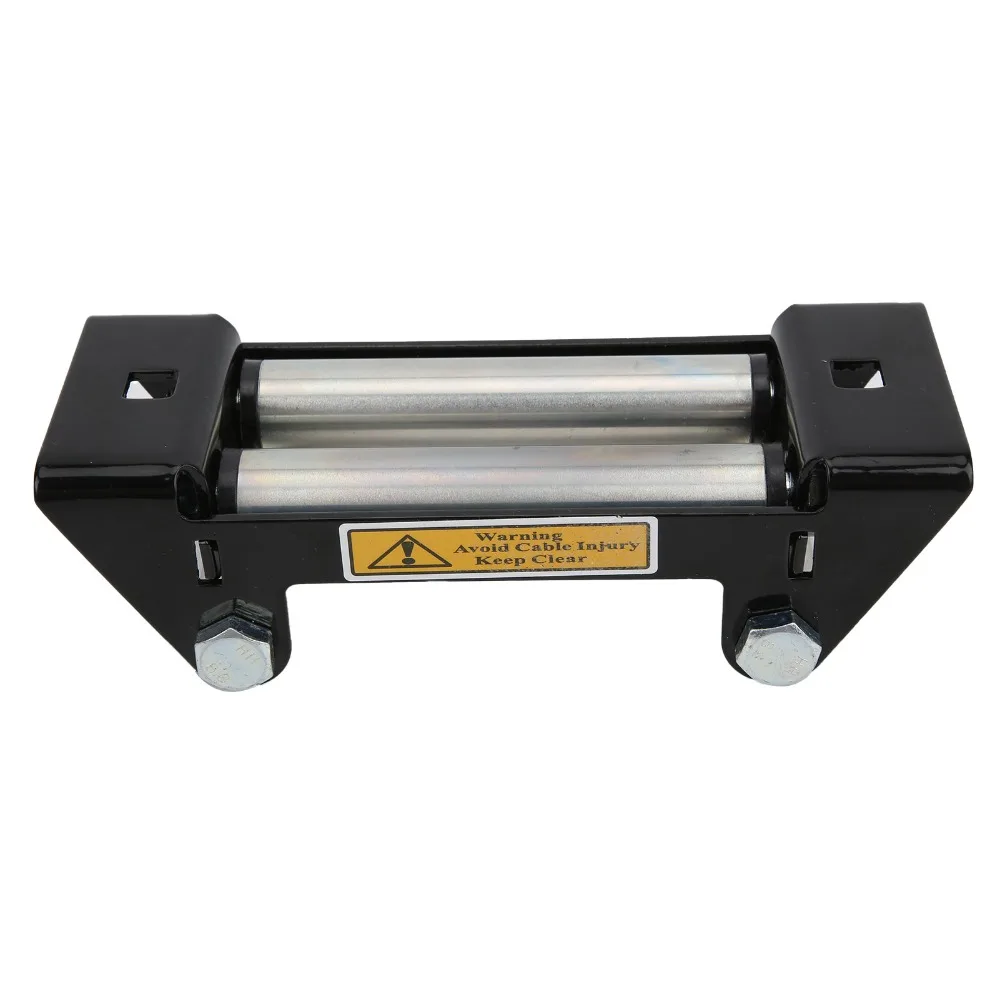 152mm/6in Winch Roller Fairlead Iron Zinc Plated Bolt Pattern Mount Universal Winch Fairlead Heavy Duty Winch Fairlead