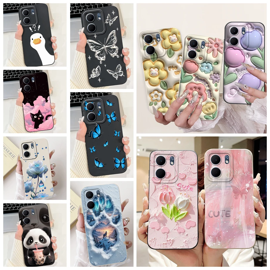 

Для Oppo A5x 4G 5G Чехол Новая мода Мультфильм Роскошная девчачья картина Funda Для Oppo A5 A5 Pro K13x Задняя крышка Матовый жидкий силикон