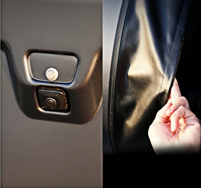 صالح ل GWM Haval H9 2024 سيارة الباب الخلفي Mecha الغيار الإطارات غطاء للحماية سيارة على الطرق الوعرة غطاء الإطار الاحتياطي أجزاء الديكور الخارجي #6