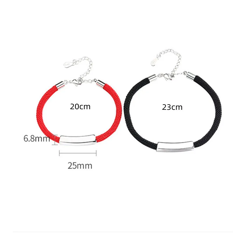 Beautiful Couple Bracelets For Men Jewelry New Arrival Rope Red Black Bracelet Male Female Wrist Accessories 2022 Latest Bangles