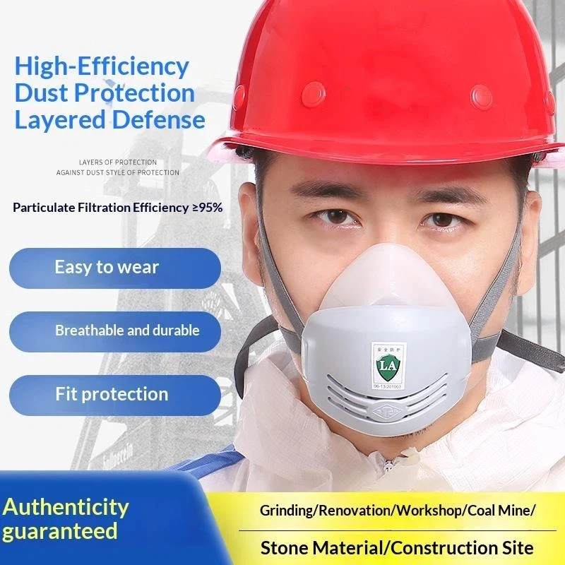 Replaceable Industrial Dust Masks Paint Polished Antifouling Masks Construction Safety Rubber Dust Masks
