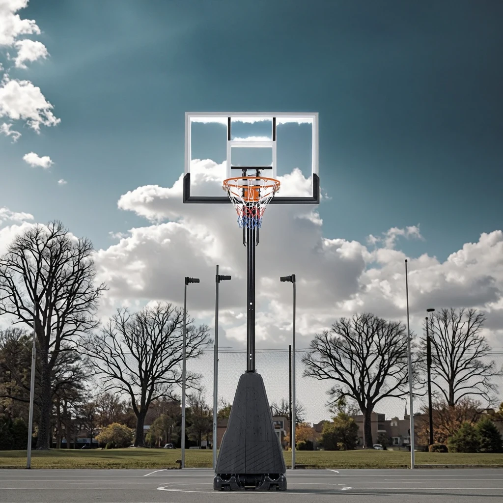 공장 공급 조절 가능한 44인치 백보드 농구대 5피트-10피트 실내/실외 금속 림 청소년 및 성인용