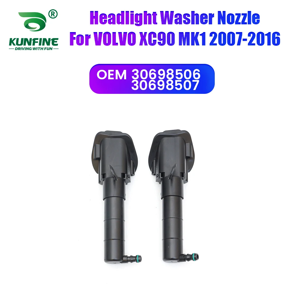 Car Headlight Front Bumper Washer Spray Nozzle Jet Headlamp Pump Cover For VOLVO XC90 MK1 2007-2016 30698506  30698507 view 2