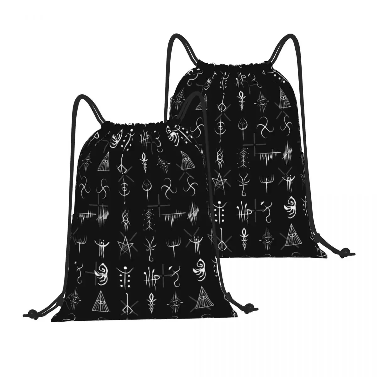 Drawstring Backpack Bloodborne Caryll Runes Shoulder Bag Zipper Pocket Sports & Travel Hikes Portables Bag