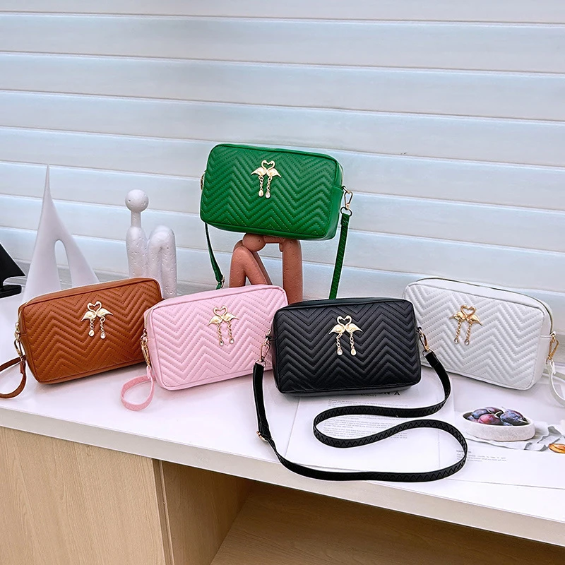 

Minimalist Mini Fashionable Quilted Crossbody Bag Wallet Trendy PU Shoulder Bag WOMEN'S Casual Handbag And Mobile Phone Wallet
