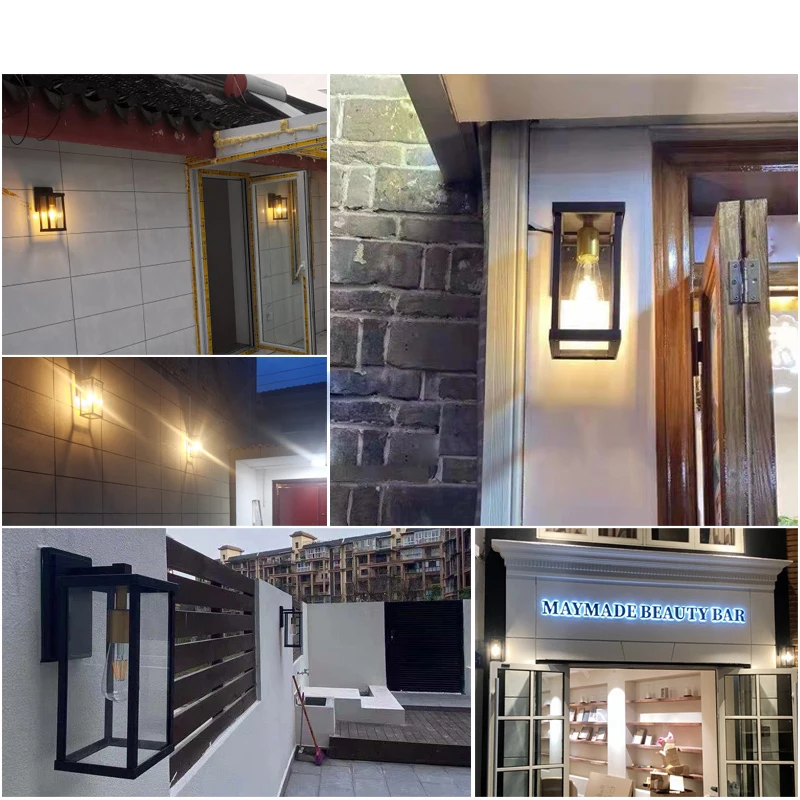 Outdoor Wall Lamp Waterproof Modern Villa Corridor Garden Aluminum Exterior Wall Garden Walkway Simple Balcony Gate Terrace Lamp