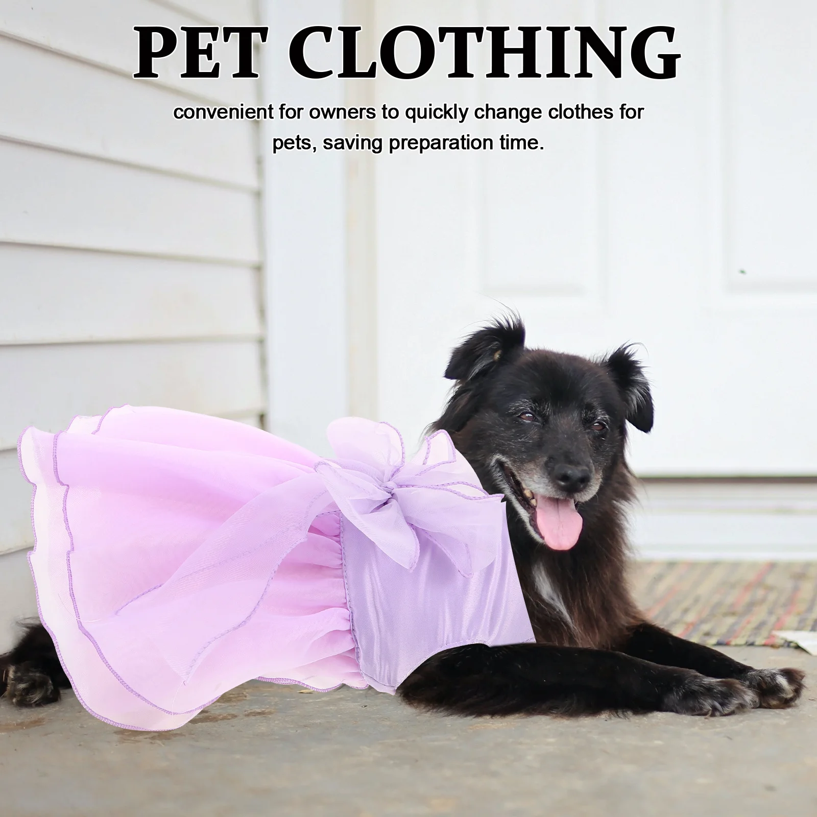 

Dog Wedding Apparel Purple Bowknot Comfortable Fit Easy on Off Pet Formal Dress Wedding Holiday Party Outfit Purple Dog Dress