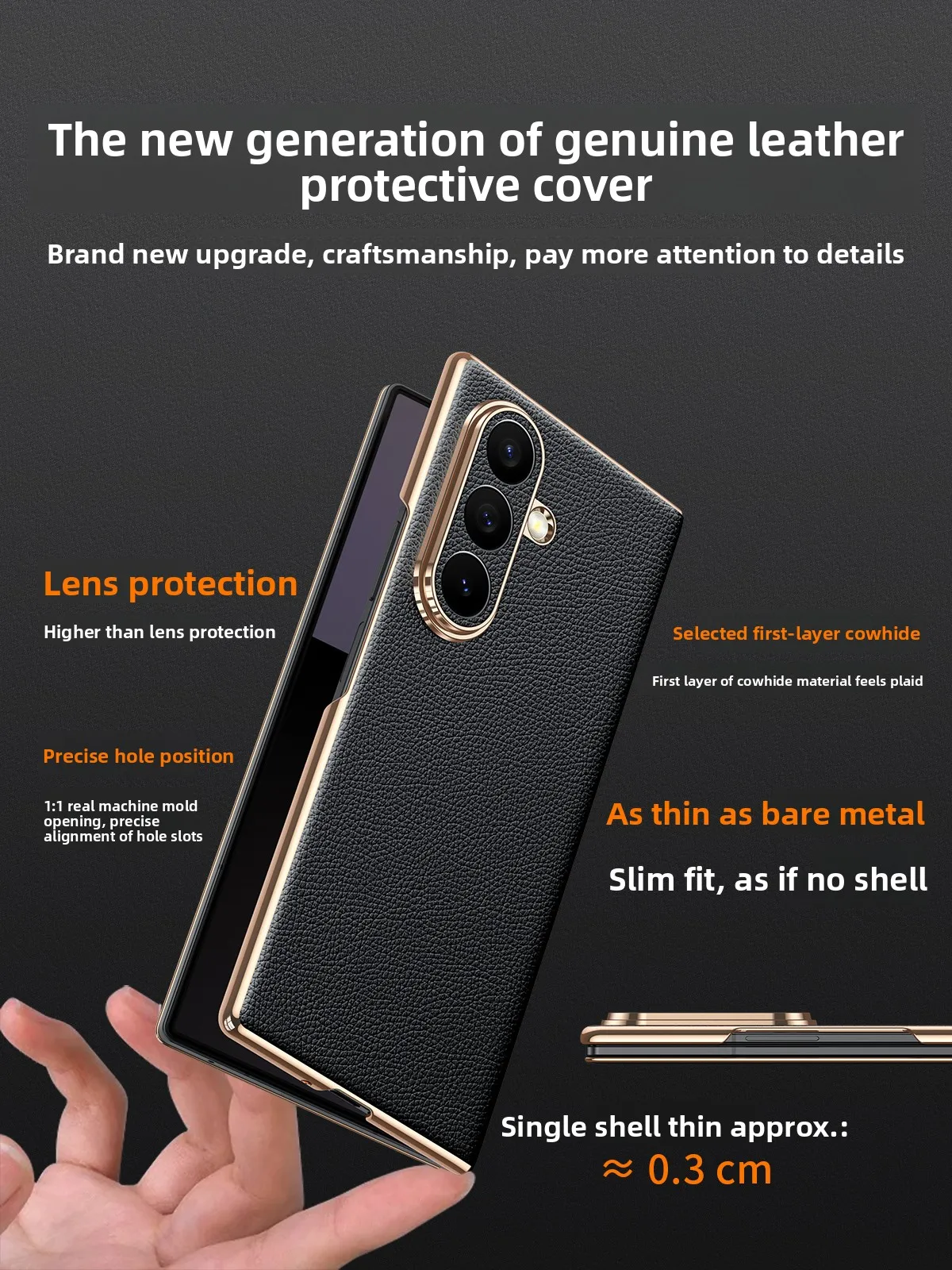 

【Luxury Genuine Leather】for Samsung Z Fold 7 Case New Flip Magnetic Leather Case Full Protection Case for Samsung Z Fold 6 5 4