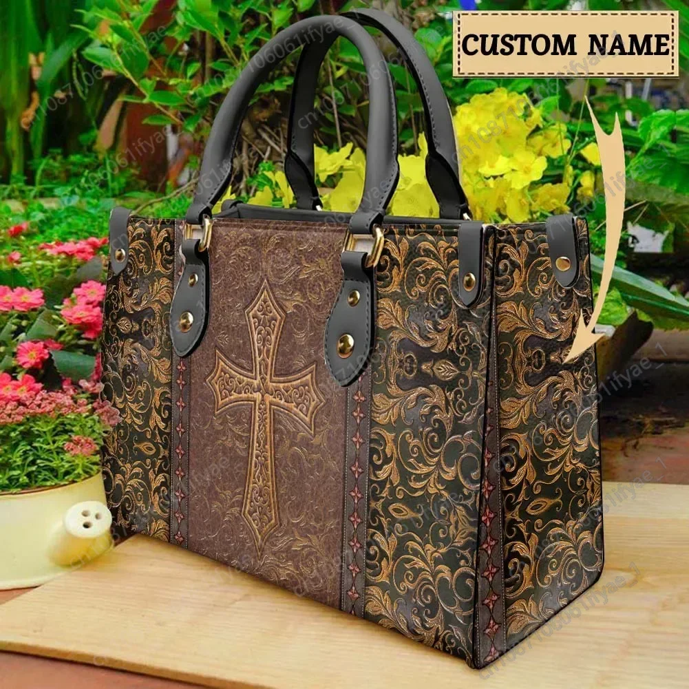 

Cross Christian Handbags Portable Bible Bags Crossbody Business Travel Faith Hope Love Lord Totes for Women Ladies Shoulder Bag