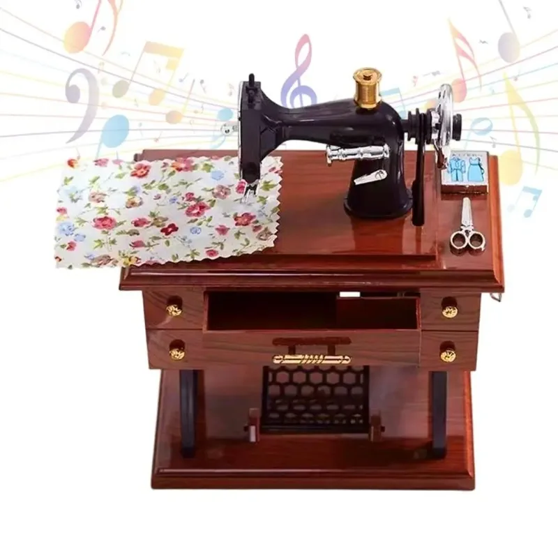 Vintage Sewing Machine Music Box, Bedroom, Living Room Decorations, Model Sewing Machines, Holiday Gifts, Home Decoration
