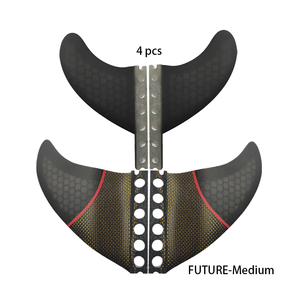 NEW 4pcs Future Surfboard Fin For Shortboard Multibase Twin Fins Surf Board Side Fin