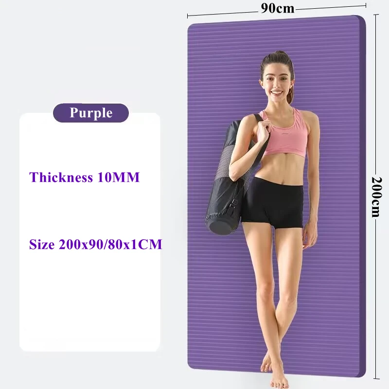 Yoga Mat Non-Slip Eco Friendly Foldable 2000x900x10mm for Pilates & Floor WorkoutsFolding Double Sided Travel Fitness Exercise