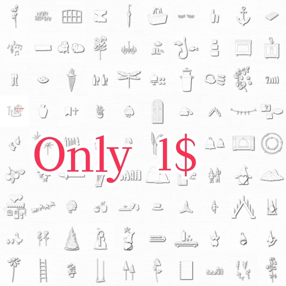 0-1$Clearance Metal Cutting Dies DIY 2025 New Scrapbook Embossed Handcraft Paper Card Album Craft Template Supplies Decoration