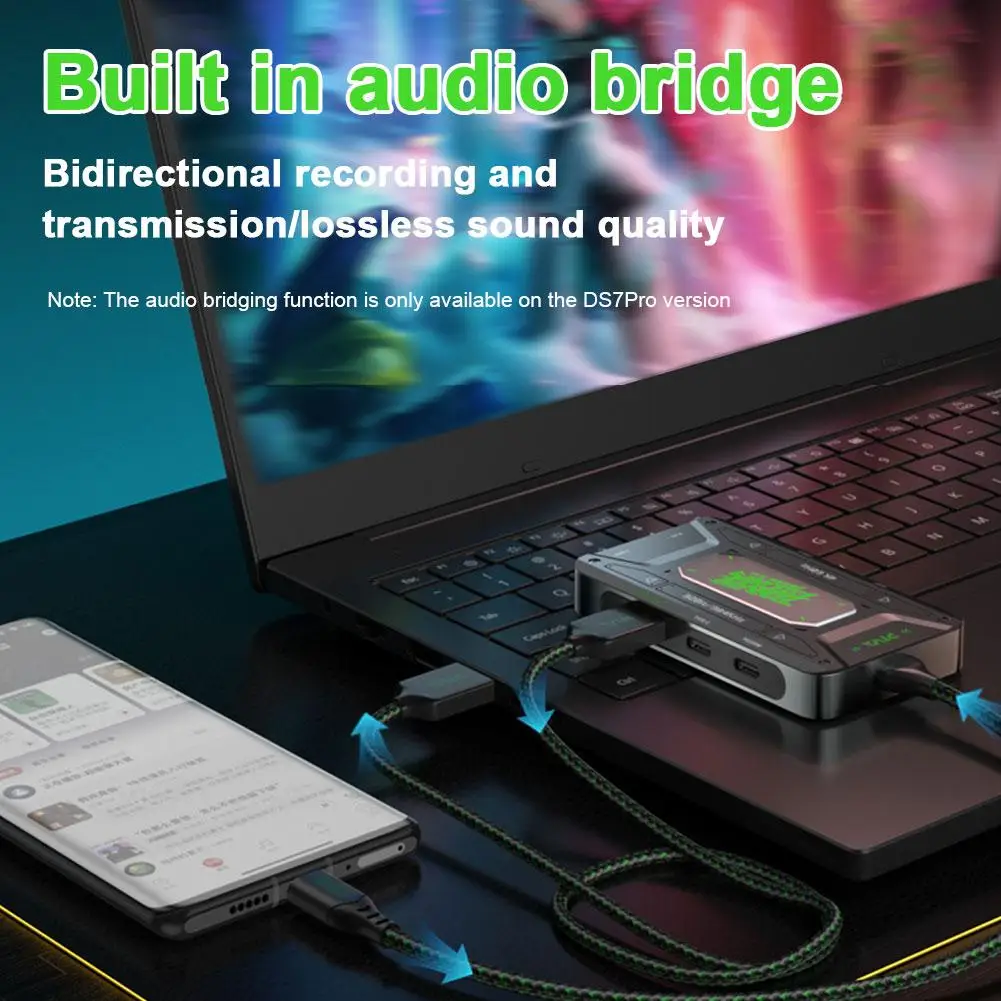 Imagem -05 - Budi-adaptador de Áudio para Piva Ds7 tipo c Docking Station Universal Headphone Converter Tablet Data Support Carregamento Rápido