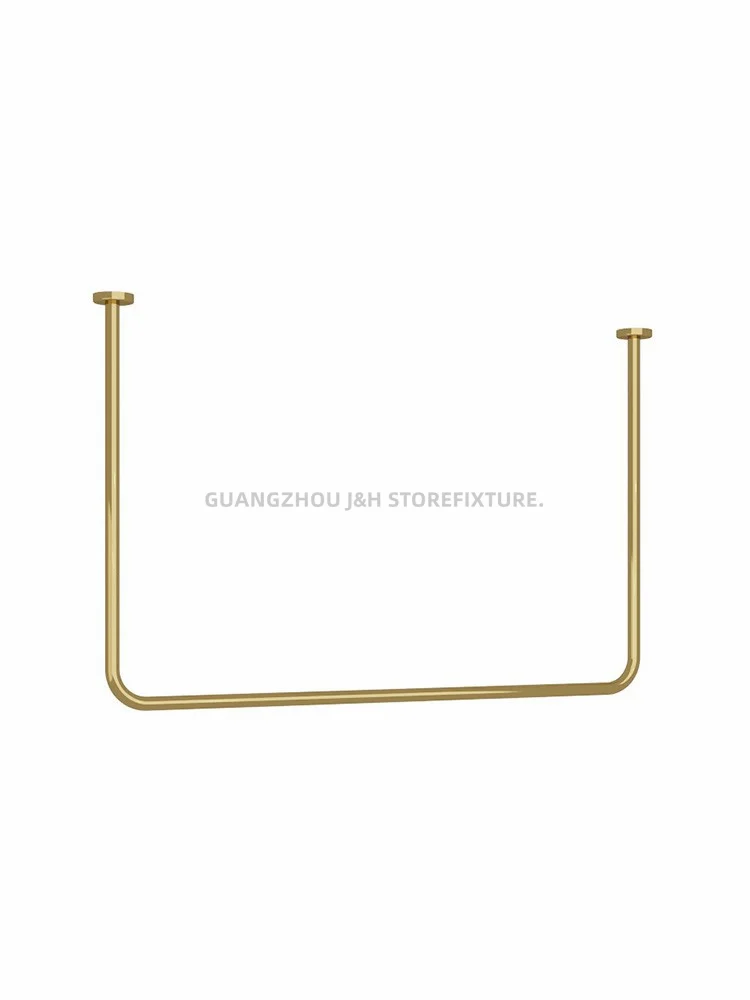 Set Rak Baju Dinding Stainless Steel Harga Pabrik, Rak Pakaian Butik, Rak Baju Emas