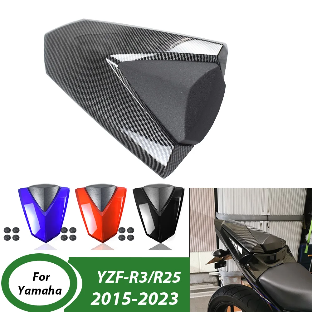 Motorcycle Rear Seat Cover Cowl For Yamaha YZF R3 R25 2015-2023 YZFR25 YZFR3  Pillion Rear Passenger Solo Seat Cover Accessories