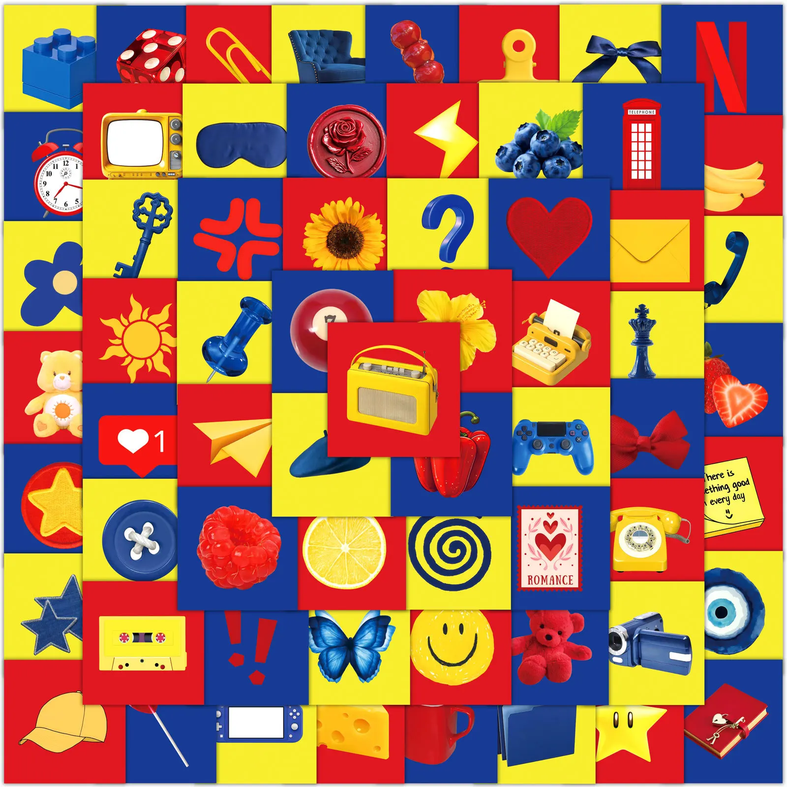 

60pcs Square Puzzle Stickers Animes Cartoon Graffiti Stickers Phone Guitar Laptop Notebook Suitcase Cup Waterproof Sticker Decal