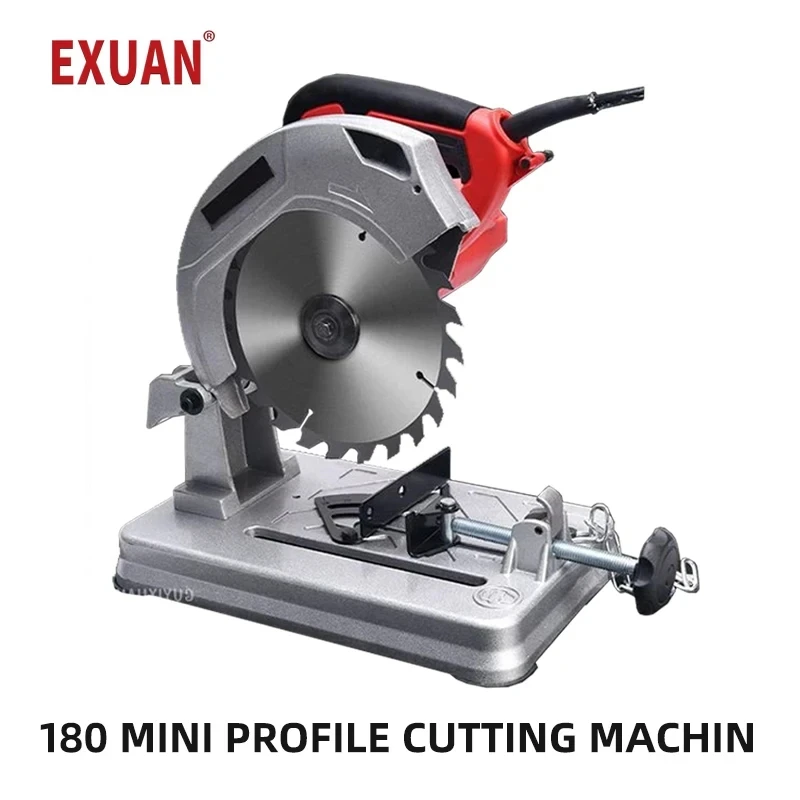 180 Mini Profile Cutting Machine Small Multifunctional Household Portable Wood Steel Metal 45° Precision Cutting Tool Desktop